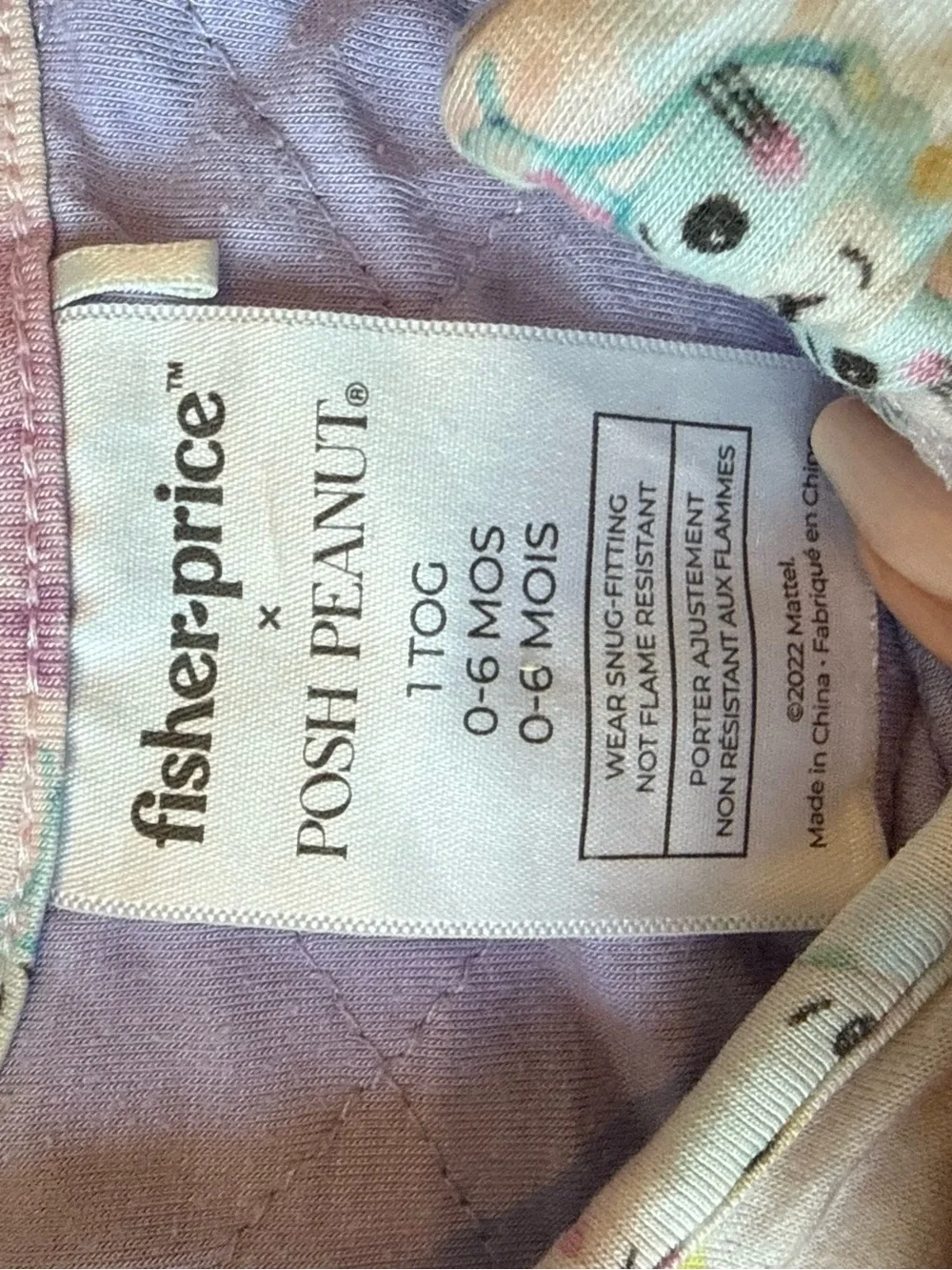 Fisher-Price Posh Peanut Unicorn Floral Sleep Sack 0–6 Months Baby Sleeping Bag